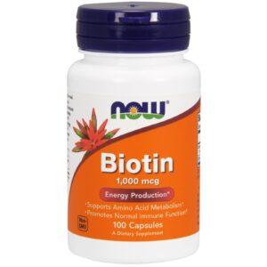 NOW Foods Biotin - 100 kapslit