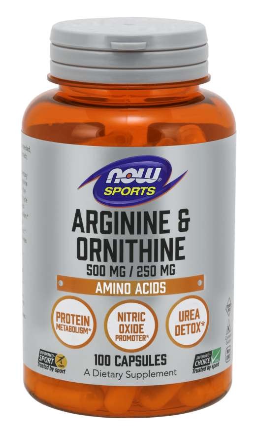 NOW Foods Arginine & Ornithine - 100 kapslit