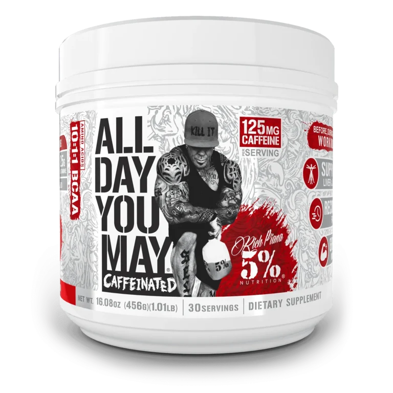 5% NUTRITION All Day You May Caffeinated