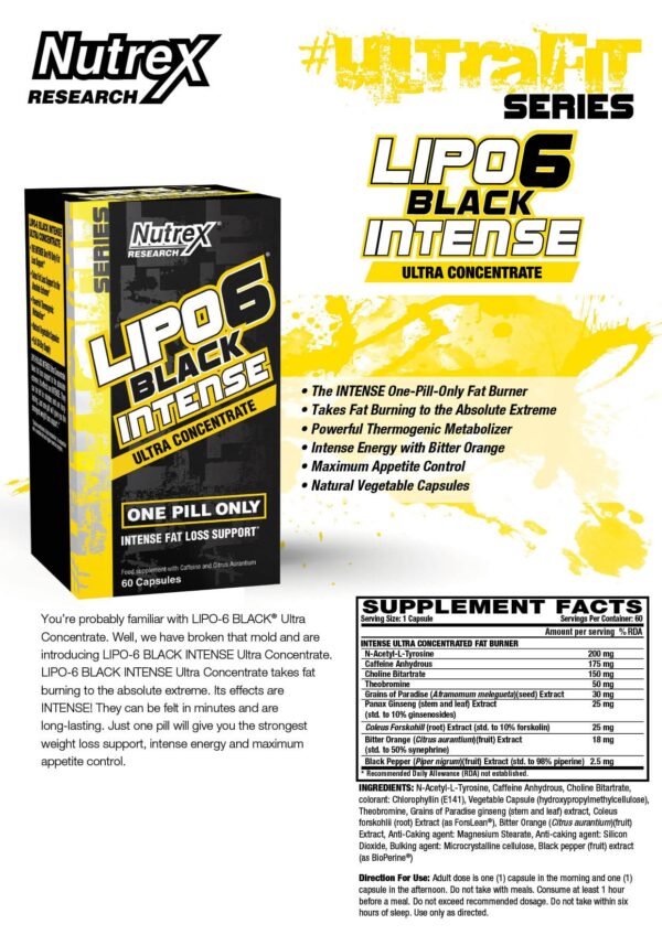 Nutrex Lipo-6 Black UC Intense - 60 kapslit