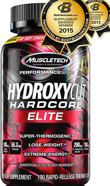 Muscletech Hydroxycut Hardcore Elite - 110 kapslit.