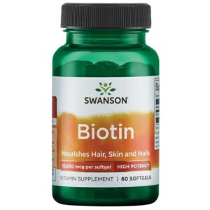 Swanson Biotin - 500mg - 100 kapslit.