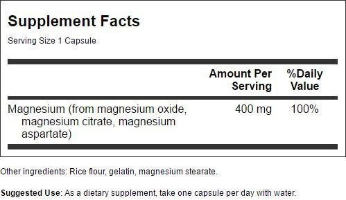Swanson Triple Magnesium Complex - 400mg - 100 kapslit.