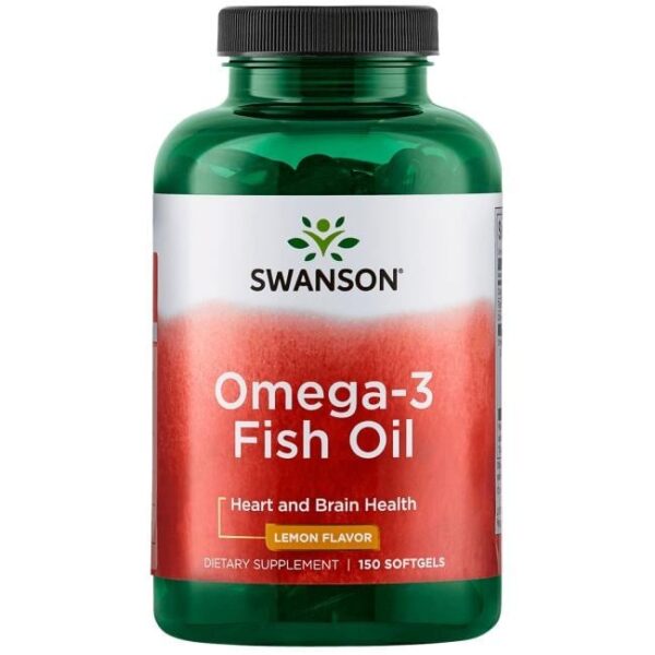 Swanson Omega-3 Fish Oil - lemon flavor - 150 softgel.