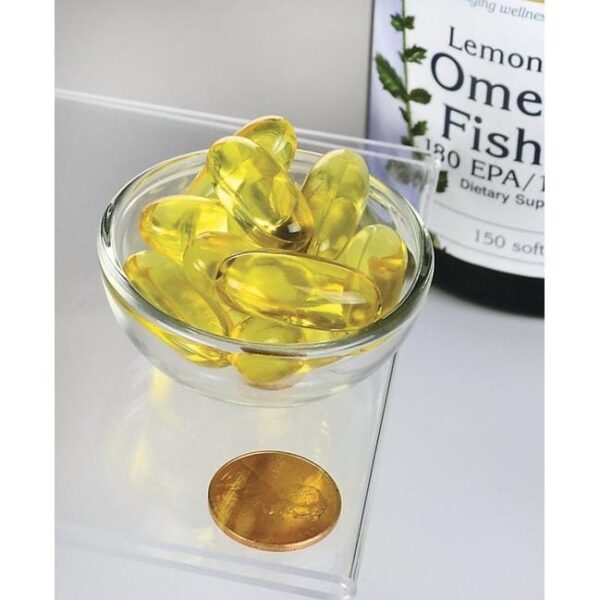 Swanson Omega-3 Fish Oil - lemon flavor - 150 softgel.