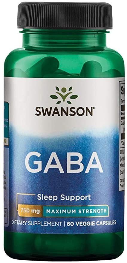 SWANSON GABA Max Strength 750mg - 60 vegan kapslit