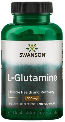 Swanson L-Glutamine - 500mg - 100 kapslit.