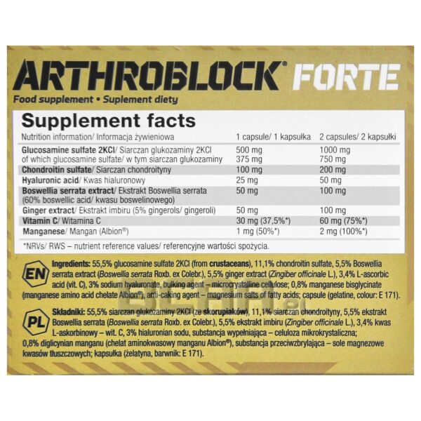 Olimp Arthroblock Forte Sport Edition - 60kapslit.