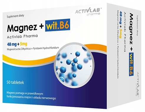 Activlab Pharma Magnez + Vit B6 - 50 kapslit.