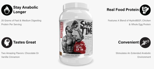 5% Nutrition Shake Time - No Whey Real Food Protein - 870g.