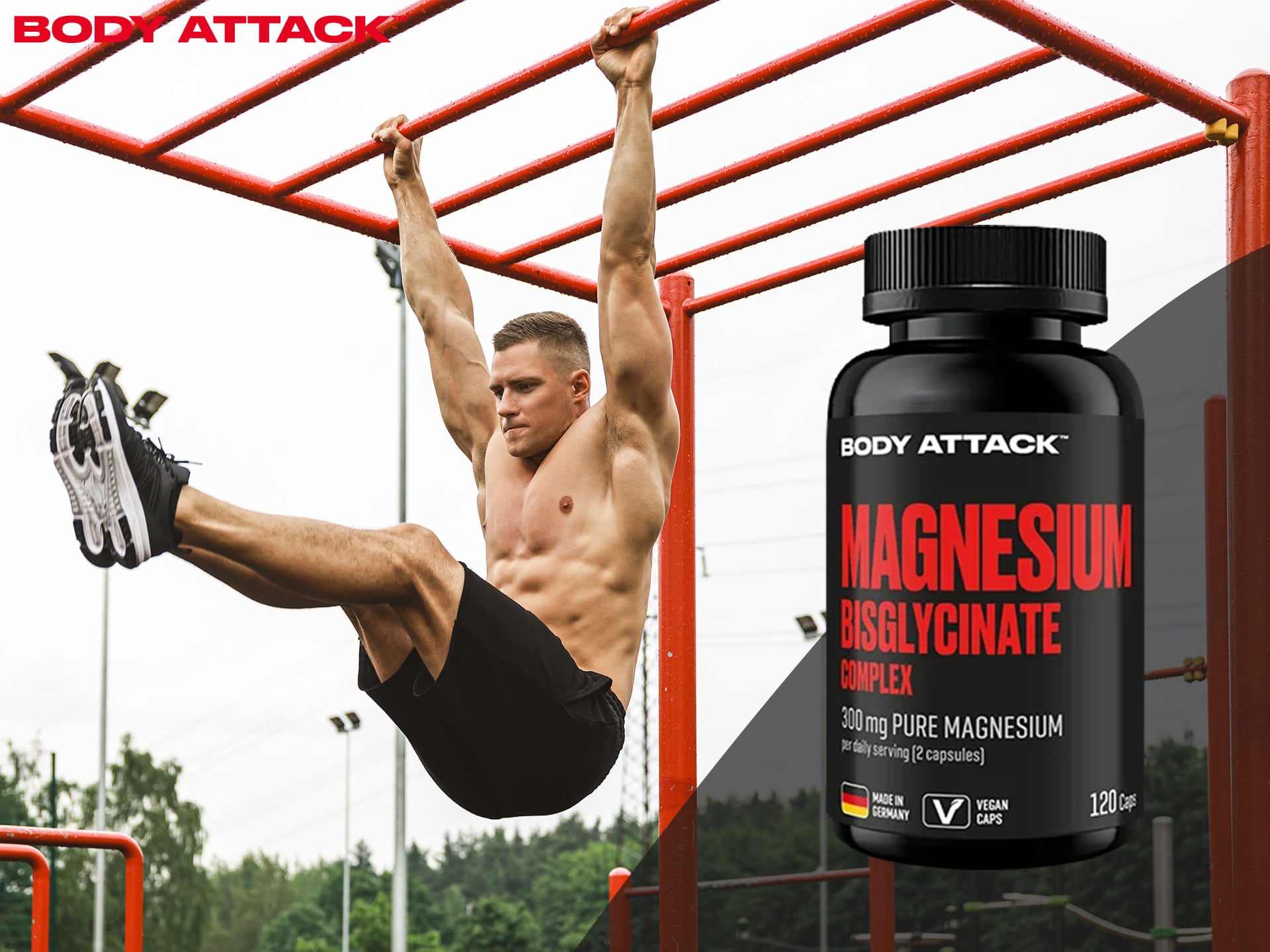 Body Attack MAGNESIUM BISGLYCINATE COMPLEX 300mg -120 kapslit. - Image 7